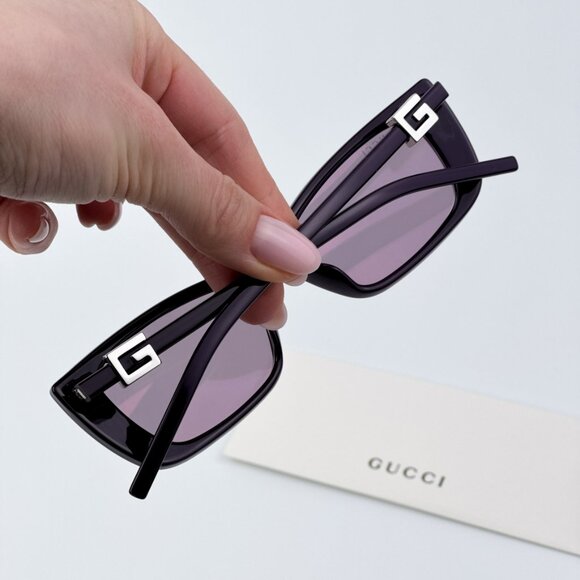 Gucci Women BRAND NEW Sunglasses Violet Mirror Cat Eye GG1681S 005 - Picture 2 of 9